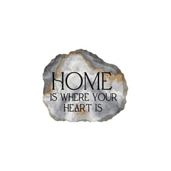 P. Graham Dunn 6 in. H X 1 in. W X 7 in. L Gray MDF Home Is Where the Heart Is Tabletop Sign