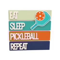 Pavilion Positively Pickled 6.5 in. H X 6.5 in. L Bright Multicolored MDF Plaque