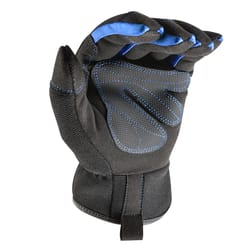 Wells Lamont FX3 Men's Indoor/Outdoor Work Gloves Black/Blue L 1 pair