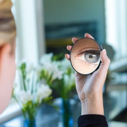Zadro 3.5 in. H X 3.5 in. W Portable Spot Mirror Matte Black