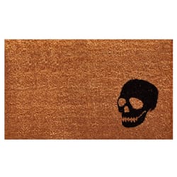 Home & More 1.42 W X 2.42 L Multi-color Black Skull Coir Door Mat