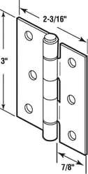 Prime-Line 3 in. L Natural Door Hinge 2 pk