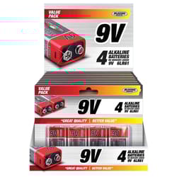 Blazing Voltz 9-Volt Alkaline Batteries 4 pk Carded