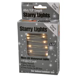 Holiday Bright Lights LED Micro Dot/Fairy Warm White 40 ct Novelty Christmas Lights