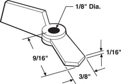 Prime-Line White Nylon Turn Button 9/16 in. L X 0.38 in. H 1 pk