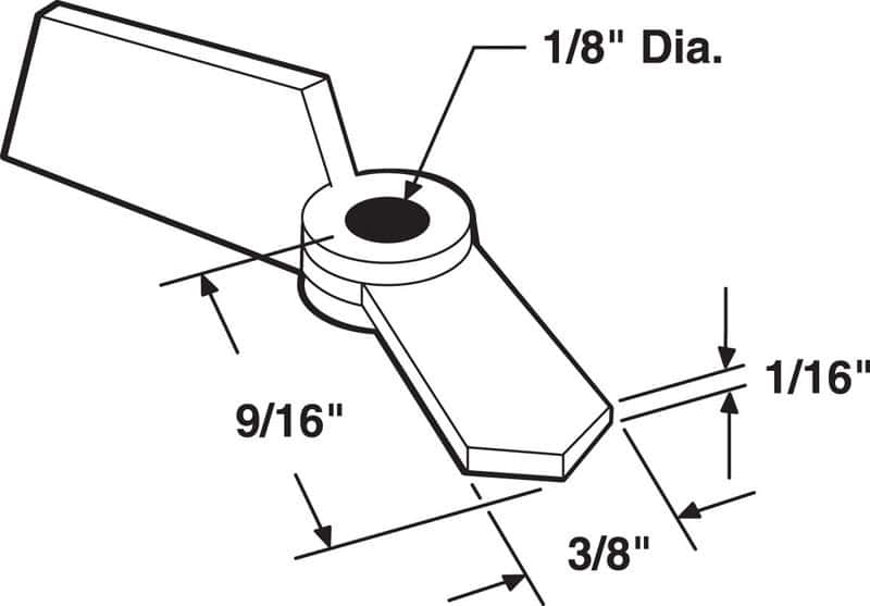 Prime-Line White Nylon Turn Button 0.38 in. H X 3/8 in. W X 9/16 in. L 1 pk