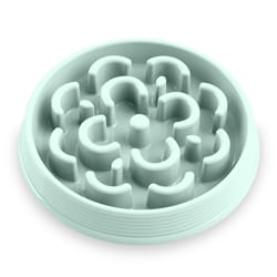 TarHong Slow Chow Aqua Medallion Polypropylene 3 cups Feeder Maze Bowl