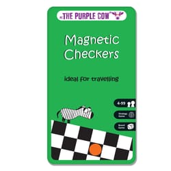 The Purple Cow Checkers Magnetic Travel Game