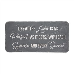 Pavilion Stones with Stories Gray Cement/Stone 7.75 in. H X 16 in. L X 0.75 in. W Lake Life Stepping