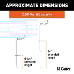 CURT Manual 2000 lb Trailer Jack