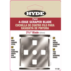 Hyde Black & Silver 2-1/2 in. W Steel Double Edge Scraper Blade