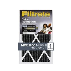 Filtrete Odor Reduction 20 in. W X 30 in. H X 1 in. D Carbon 1200 MPR Pleated Air Filter 1 pk