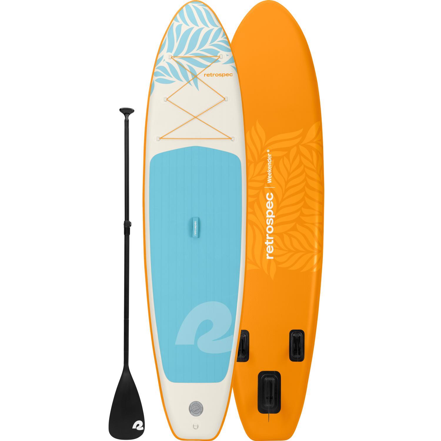 Retrospec PVC Inflatable Coral/Seafoam Paddleboard 126 in. H X 6 in. W X 30 in. L Sansujyuku sansujyuku.com