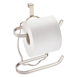 iDesign York Lyra Satin Silver Over the Tank Toilet Paper Holder