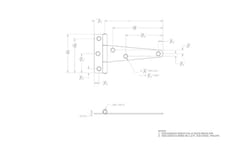 Ace 4 in. L Galvanized Light Duty T Hinge 2 pk