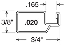 Prime-Line Mill Aluminum 3/4 in. W X 94 in. L Screen Frame 1 pk