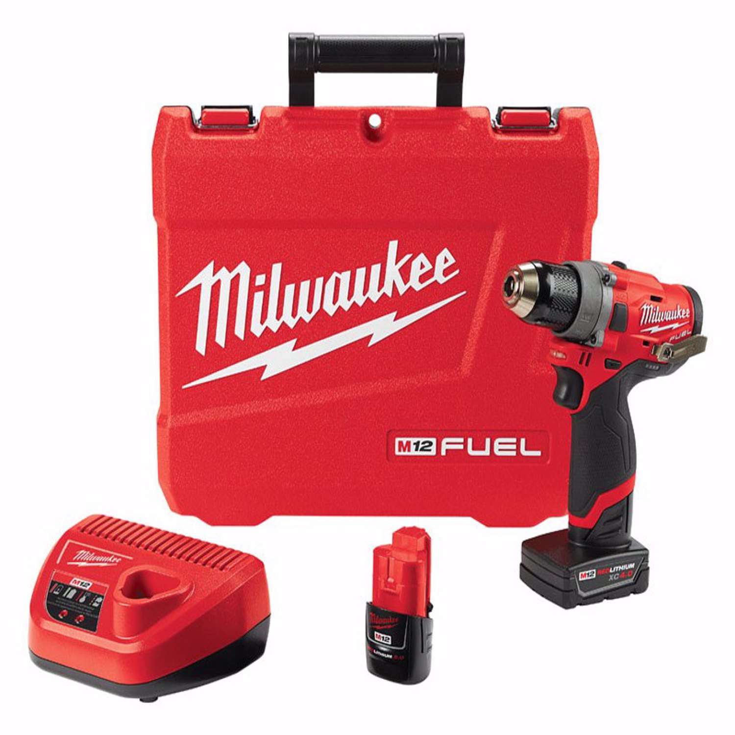 Milwaukee 2407-22 M12 Li-Ion 3/8 in Drill/Driver Kit  2 Battery New w Hard Case 