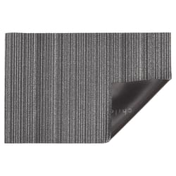 Chilewich 36 in. W X 60 in. L Gray Stripe PVC Vinyl Rug