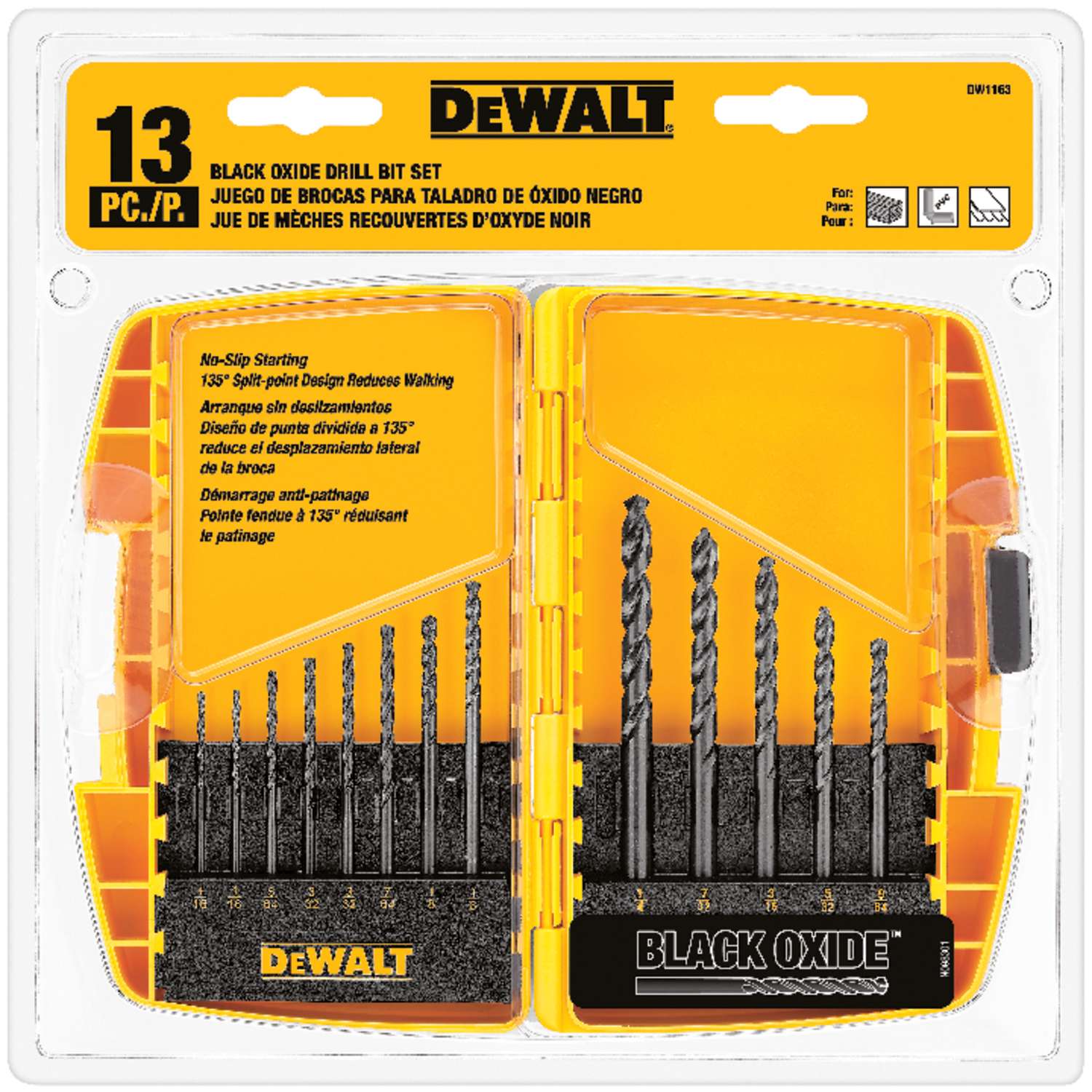 DeWalt High Speed Steel Split Point Drill Bit Set 13 pc. - Ace Hardware