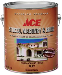 Ace  Tintable Base  Flat  Acrylic Latex  Stucco, Masonry and Brick Paint  1 gal. 
