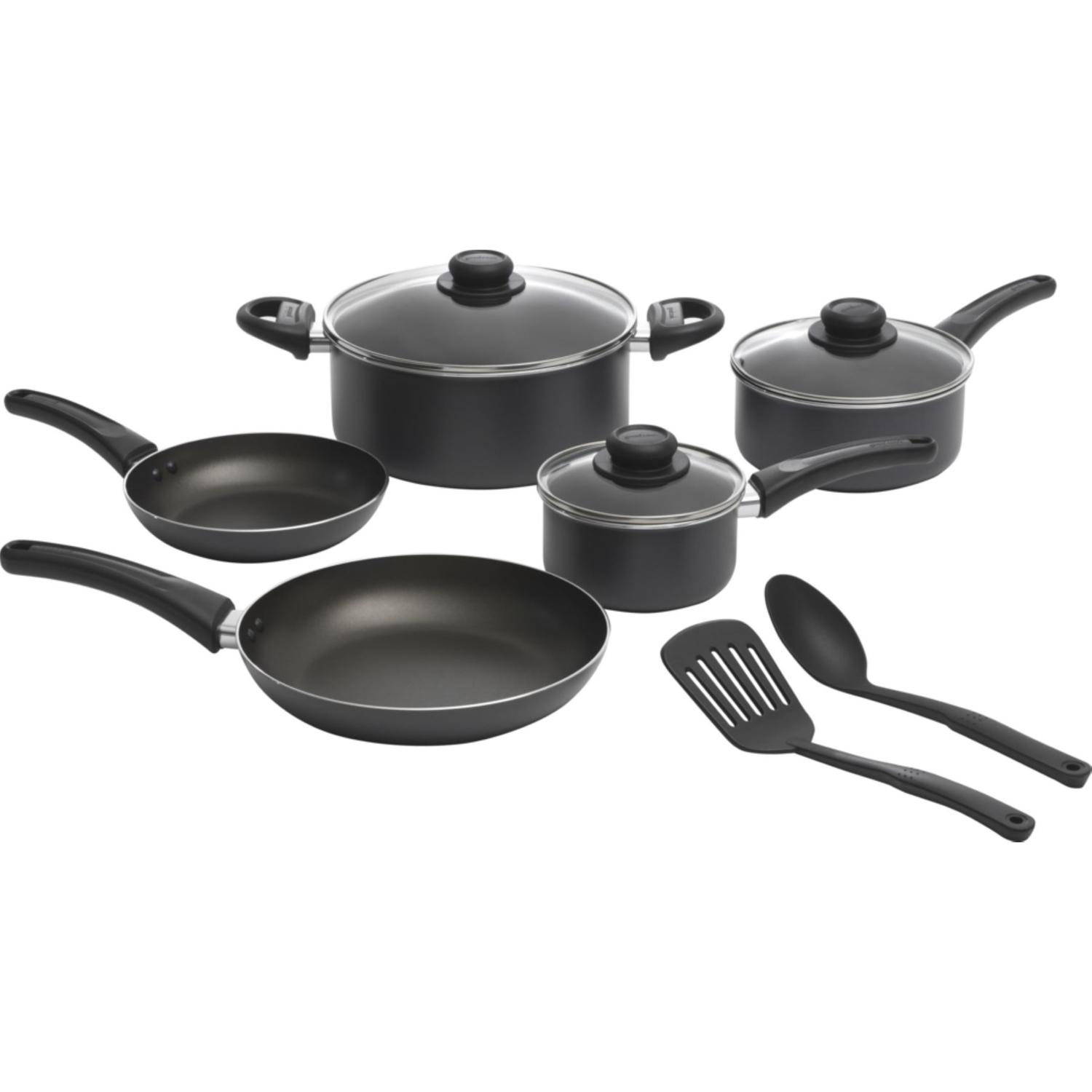 Good Cook Aluminum Cookware Set Black/Silver Sansujyuku sansujyuku.com