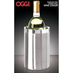 OGGI Silver Stainless Steel Double Wall Wine Cooler