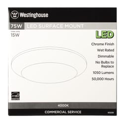 Westinghouse Chrome Metallic 5.5 in. W Steel LED Canless Recessed Downlight