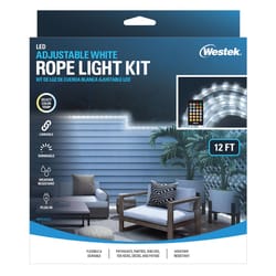 Westek 12 ft. L White Plug-In LED Rope Light Kit 275 lm