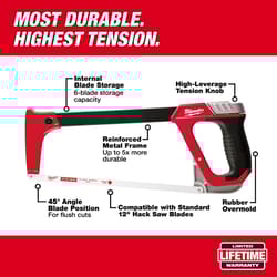 Milwaukee 12 in. Bi-Metal High Tension Hacksaw Red 1 pc