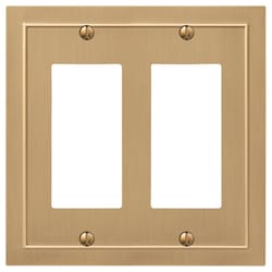 Amerelle Bethany Brushed Bronze 2 gang Zinc Decorator Wall Plate 1 pk