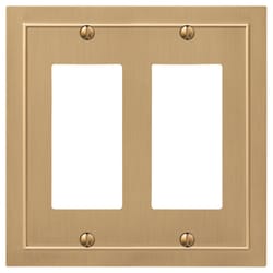 Amerelle Bethany Brushed Bronze 2 gang Zinc Decorator Wall Plate 1 pk