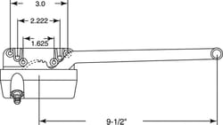 Prime-Line White Steel Right Single-Arm Casement Window Operator For Truth