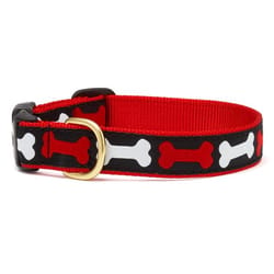 Up Country Red No Bones About It Nylon Dog Collar Medium