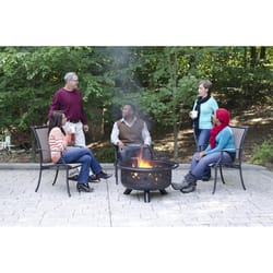 Endless Summer 36 in. W Steel Lattice Round Wood Fire Pit