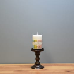 JANDE BLOKLYS White Unscented Scent Pillar Candle