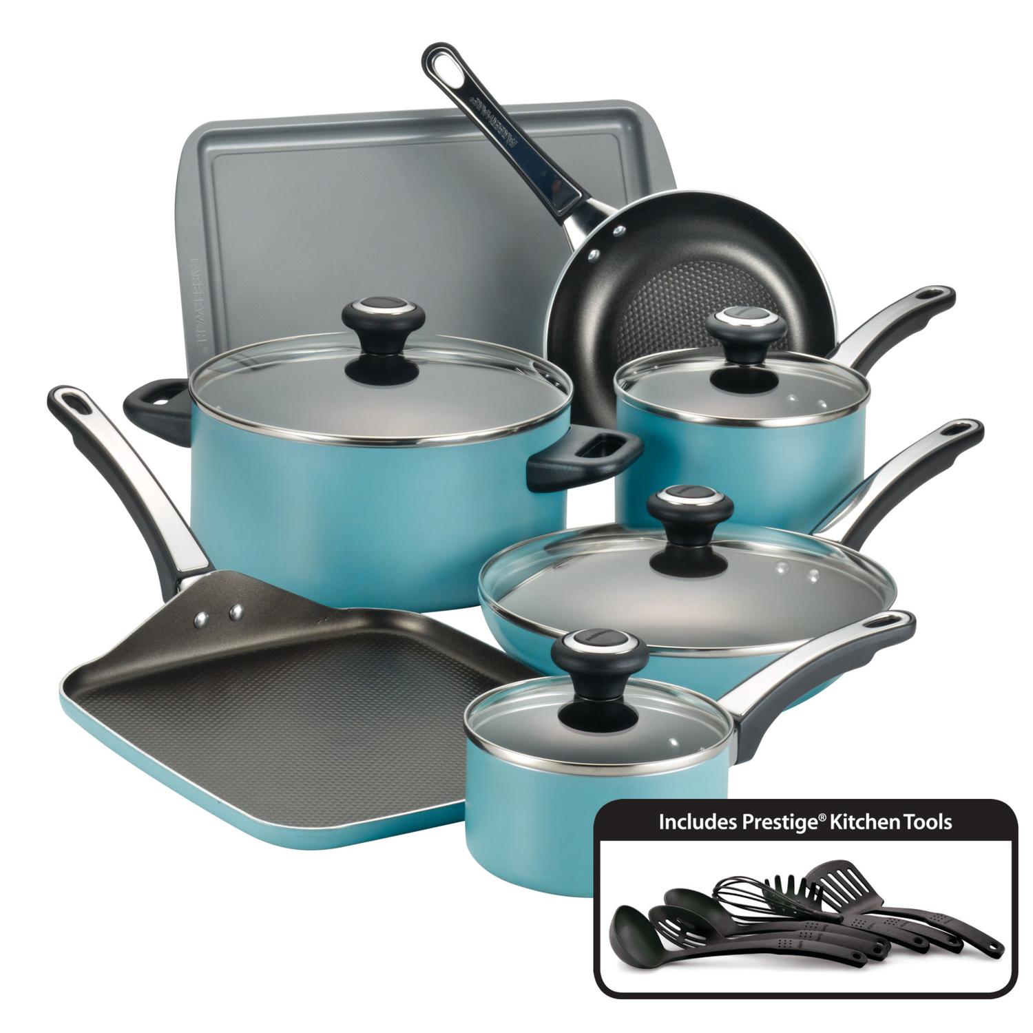 Farberware High Performance Aluminum Cookware Set Blue Sansujyuku sansujyuku.com