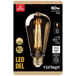 Globe Electric Vintage ST19 E26 (Medium) LED Bulb Warm White 60 Watt Equivalence 1 pk