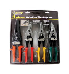 Steel Grip 10 in. Stainless Steel Curved Or Straight Aviation Snips 4 pk