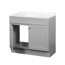 Zenna Home Single Gray Bathroom Vanity 36 in. W X 18 in. D X 35 in. H