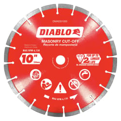 Diablo 10 in. D X 7/8 in. Diamond Segmented Masonry Cut-Off Disc