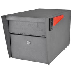 Mail Boss Mail Manager Galvanized Steel Post Mount Granite Locking Mailbox