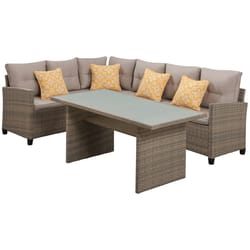 Mod 3 pc. Steel Deep Seating Set Gray Cushions