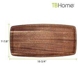 Totally Bamboo 16 in. L X 8 in. W X 1 in. Acacia Wood Serving & Cutting Board