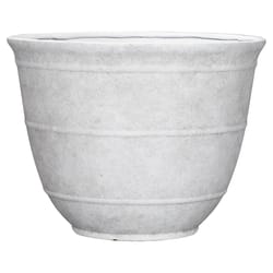 L&G Solutions 12 in. H X 16 in. W X 16 in. D X 16 in. D Polyresin Brighton Planter White