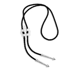 Montana Silversmiths Unisex Southwest Skies Scalloped Black/Silver Bolo Tie Water Resistant