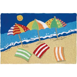 Jellybean 20 in. W X 30 in. L Multi-Color Beachy Keen Polyester Accent Rug