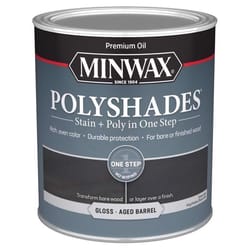 Minwax Polyshades Semi-Transparent Gloss Aged Barrel Oil-Based Stain/Polyurethane Finish 1 qt