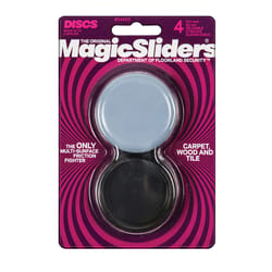 Magic Sliders Gray 2-3/8 in. Adhesive Plastic Sliding Discs 4 pk