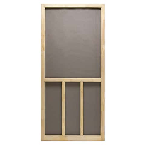 Precision 80-1/2 in. H X 36 in. W Aspen Natural Wood Wood Screen Door Precision 80-1/2 in. H X 36 in. W Aspen Natural Wood Wood Screen Door