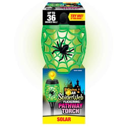 Magic Seasons Halloween Spider Web Flicker Pathway Torch 1 pk